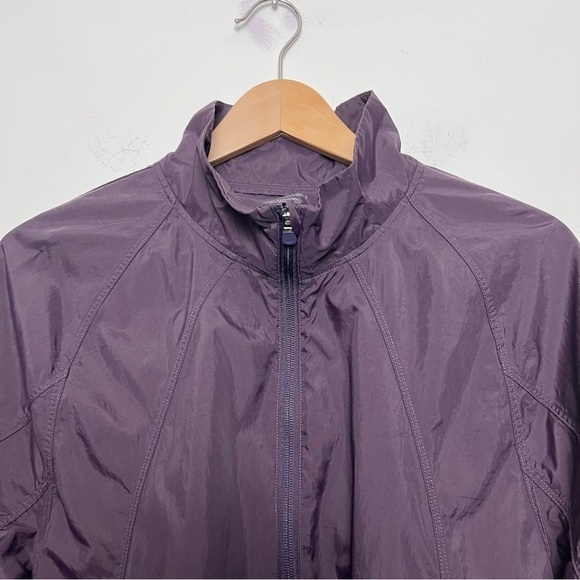 Athleta Grace Half Zip Windbreaker Jacket Deep Crocus Violet Athleisure Top M - Picture 4 of 15
